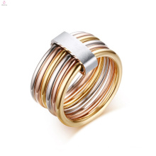 Stainless Steel Personalized Stack Gold Spinner Ring